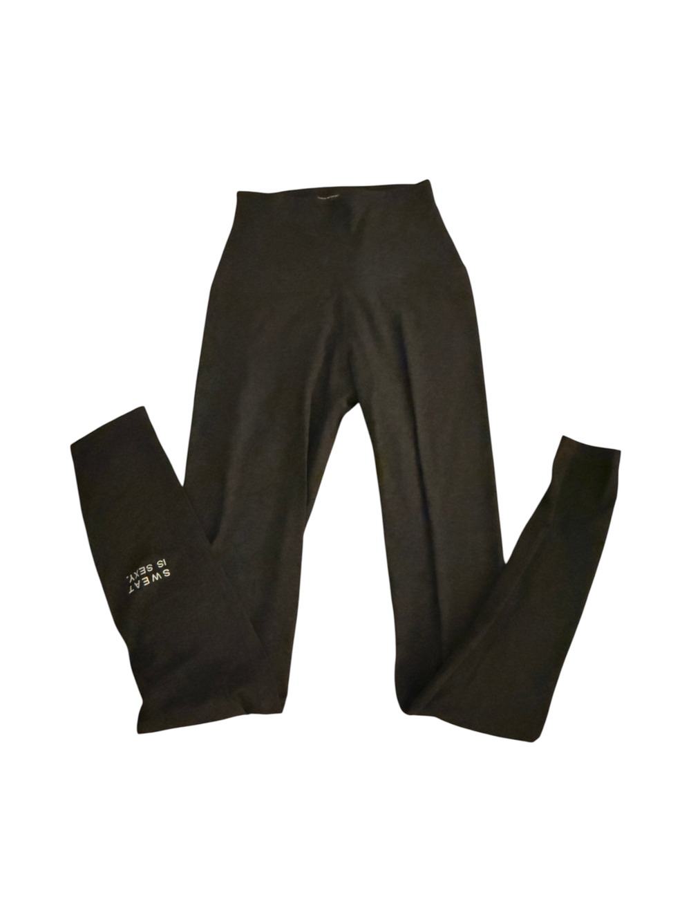 Black Leggings Sweat Is Sexy Print Full Length High Waist